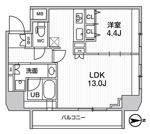 ジェノヴィア浅草橋IIスカイガーデンの物件間取画像